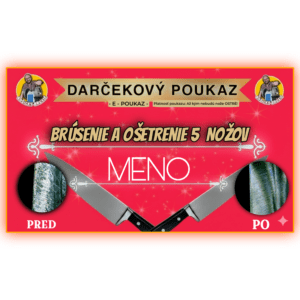 Poukaz brúsenie 5 nožov