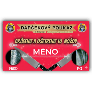 Poukaz na Brúsenie a Ošetrenie 10 Nožov